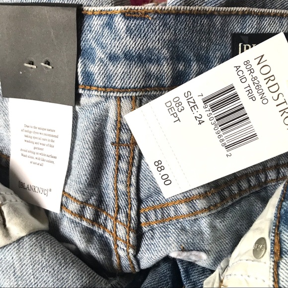 NWT Blank NYC Acid Trip Distressed Mom Jean Shorts - Picture 5 of 6